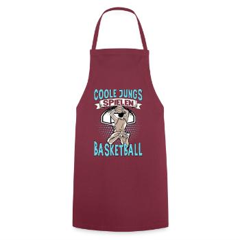 Basketball Training Trikot Coole Jungs Spielen - Kochschürze - Bordeaux - Vorne - AI Model Male 185 dark (185cm)