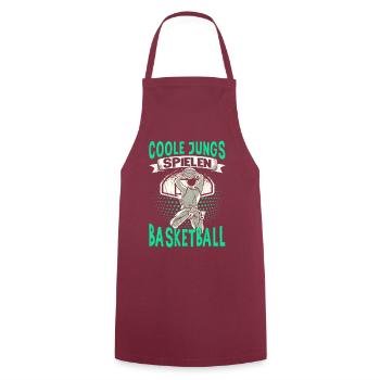 Basketball Training Trikot Coole Jungs Spielen - Kochschürze - Bordeaux - Vorne - AI Model Male 185 dark (185cm)