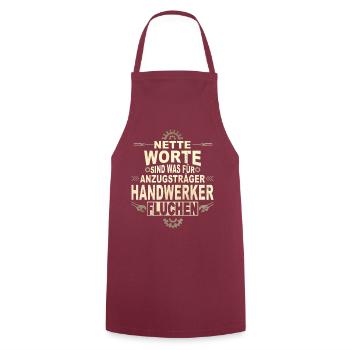 Handwerk Handwerker - Kochschürze - Bordeaux - Vorne - AI Model Male 185 dark (185cm)