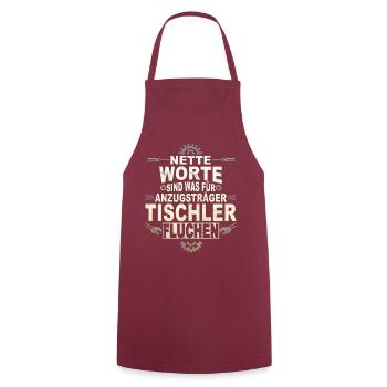 Schreiner Handwerk Tischler - Kochschürze - Bordeaux - Vorne - AI Model Male 185 dark (185cm)