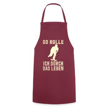 Skateboarder Skateboarding Skaten Skater - Kochschürze - Bordeaux - Vorne - AI Model Male 185 dark (185cm)