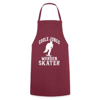 Skateboarder Skateboarding Skaten Skater - Kochschürze - Bordeaux - Vorne - AI Model Male 185 dark (185cm)