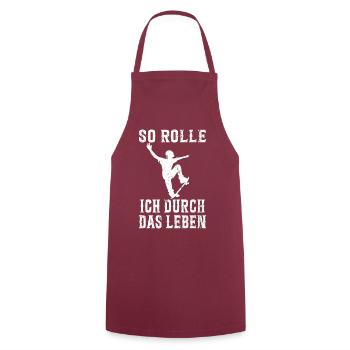 Skateboarder Skateboarding Skaten Skater - Kochschürze - Bordeaux - Vorne - AI Model Male 185 dark (185cm)