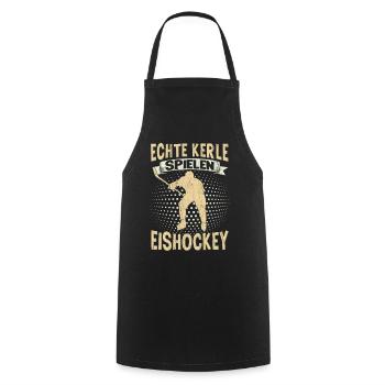 Hockey Eishockeyspieler - Kochschürze - Schwarz - Vorne - AI Model Male 185 dark (185cm)