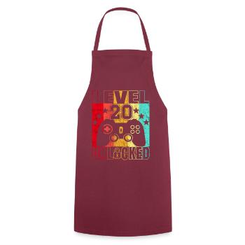 20 Jahre Geburtstagsshirt Zocker Gamer 20. - Tablier de cuisine - bordeaux - Devant - AI Model Male 185 dark (185cm)