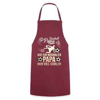 Fussballer Fussball Papa Vater Vatertag - Kochschürze - Bordeaux - Vorne - AI Model Male 185 dark (185cm)