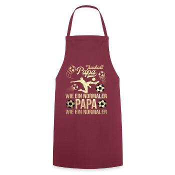 Fussballer Fussball Papa Vater Vatertag - Kochschürze - Bordeaux - Vorne - AI Model Male 185 dark (185cm)