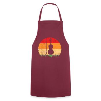 Violin Music Violin Player Musician - Cooking Apron - bordeaux - Front - AI Model Male 185 dark (185cm)