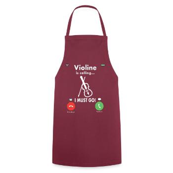 Violin Music Violin Player Musician - Cooking Apron - bordeaux - Front - AI Model Male 185 dark (185cm)