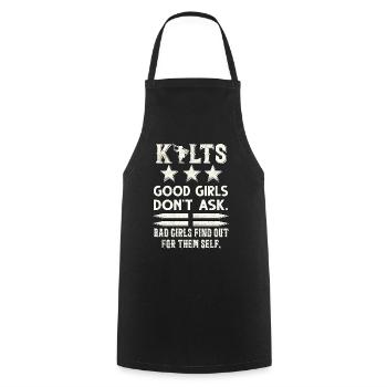 Cornemuse Kilt Écossais Beat Cornemuse - Tablier de cuisine - noir - Devant - AI Model Male 185 dark (185cm)