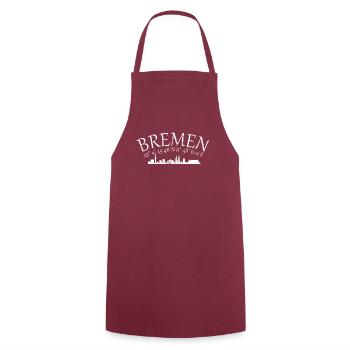 Bremen GPS Koordinaten Skyline - Kochschürze - Bordeaux - Vorne - AI Model Male 185 dark (185cm)