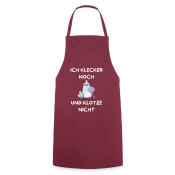 Kinder - Ich Klecker noch und Klotze nicht Baby Sp - Kochschürze - Bordeaux - Vorne - AI Model Male 185 dark (185cm)