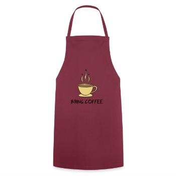 Bring Coffee - Cooking Apron - bordeaux - Front - AI Model Male 185 dark (185cm)