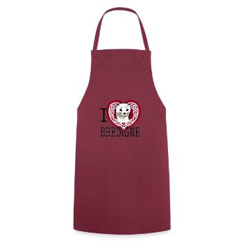I Love Bretagne Ermine Celtique - Cooking Apron - bordeaux - Front - AI Model Male 185 dark (185cm)