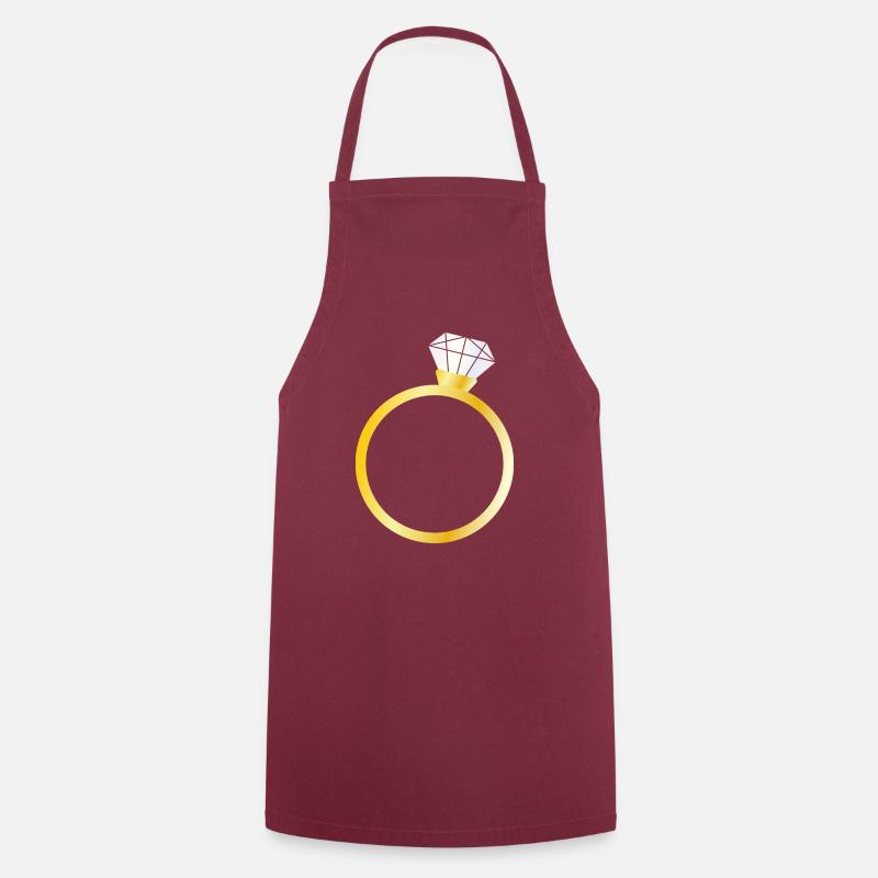 Diamond ring - Cooking Apron - bordeaux