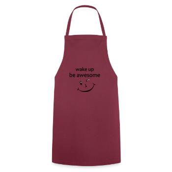 Yoga Shirt, Motivation, lächeln, wake up - Kochschürze - Bordeaux - Vorne - AI Model Male 185 dark (185cm)