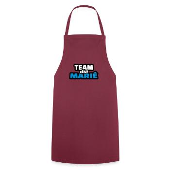 team du marié (vers.16) - Tablier de cuisine - bordeaux - Devant - AI Model Male 185 dark (185cm)