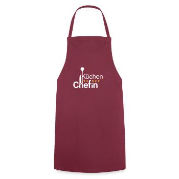 Cuisinier - Tablier de cuisine - bordeaux - Devant - AI Model Male 185 dark (185cm)