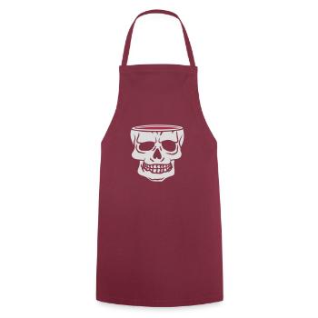 Boire Cup Skull Horror - Tablier de cuisine - bordeaux - Devant - AI Model Male 185 dark (185cm)