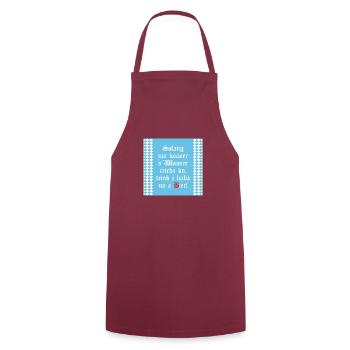 Solange mir keiner das Wasser reichen kann Bier - Kochschürze - Bordeaux - Vorne - AI Model Male 185 dark (185cm)
