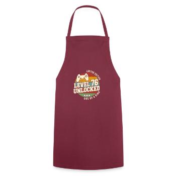 Vintage Né(e) un mois de 1948 anniversaire - Tablier de cuisine - bordeaux - Devant - AI Model Male 185 dark (185cm)