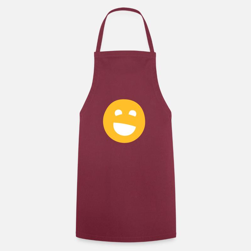 Laughing Face Two-Tone - Cooking Apron - bordeaux