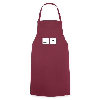 CopyPasteWhite - Kochschürze - Bordeaux - Vorne - AI Model Male 185 dark (185cm)