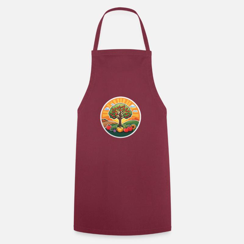 tree tree vegetables - Cooking Apron - bordeaux