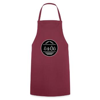 wander - Cooking Apron - bordeaux - Front - AI Model Male 185 dark (185cm)