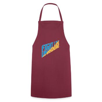 fight like ukrainians quote - Cooking Apron - bordeaux - Front - AI Model Male 185 dark (185cm)