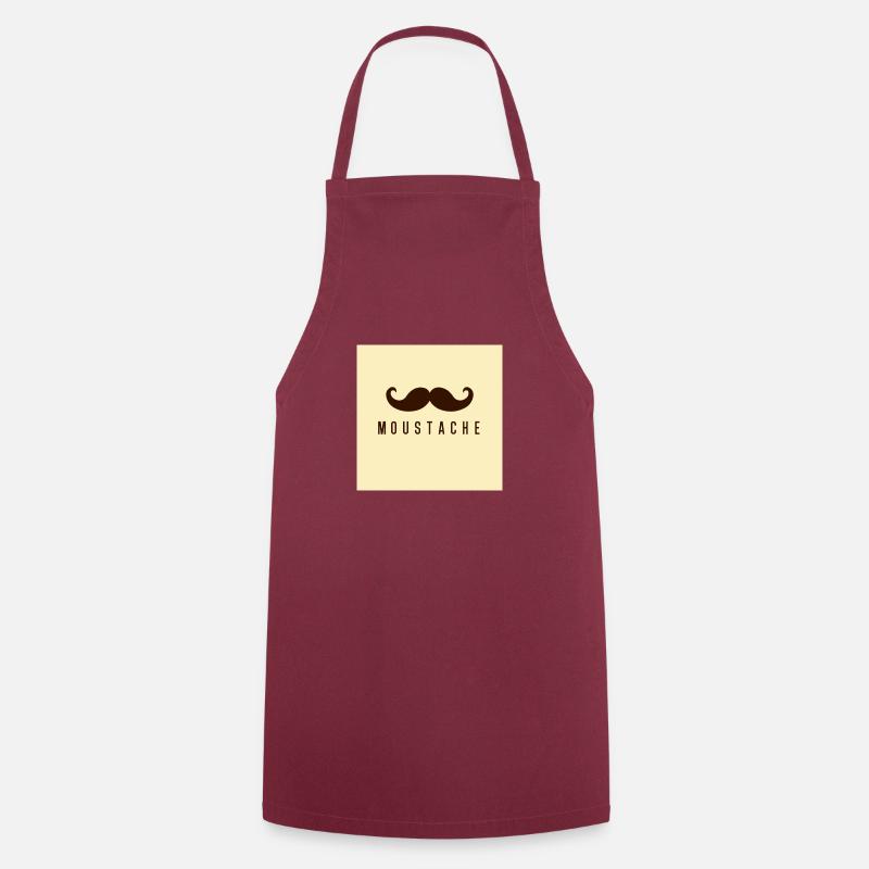 Moustache - Cooking Apron - bordeaux