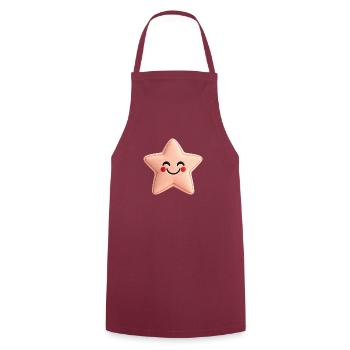 Sweet Star - Pink - Cooking Apron - bordeaux - Front - AI Model Male 185 dark (185cm)