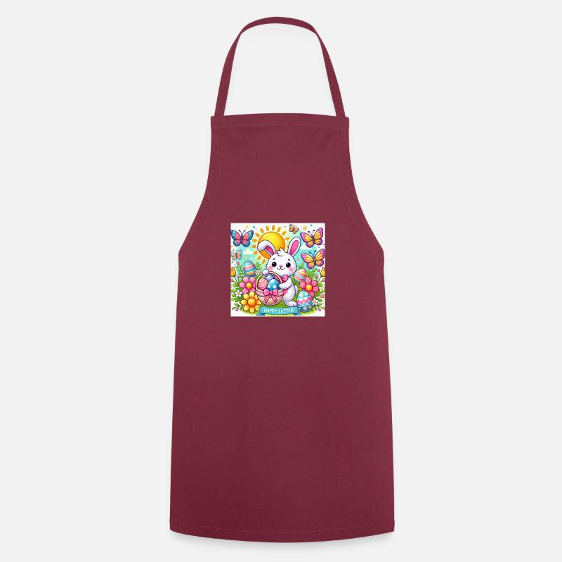Happy Easter Bunny - Cooking Apron - bordeaux