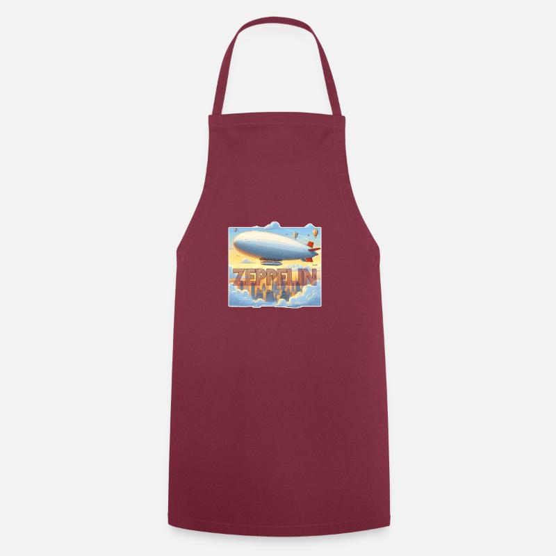 Zeppelin Airship - Cooking Apron - bordeaux