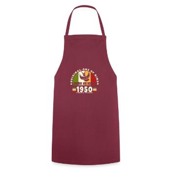 1950 Vintage Birthday Legend Gift - Cooking Apron - bordeaux - Front - AI Model Male 185 dark (185cm)