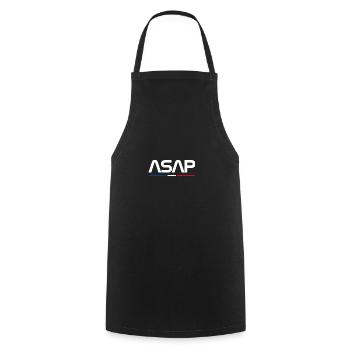 ASAP bleu blanc rouge - Tablier de cuisine - noir - Devant - AI Model Male 185 dark (185cm)