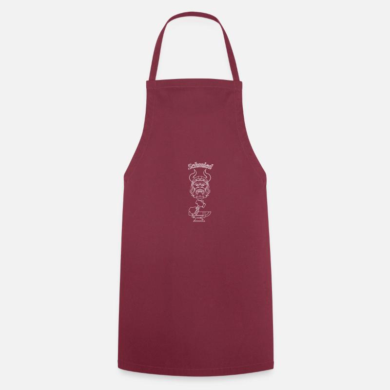 Blacksmith text white - Cooking Apron - bordeaux