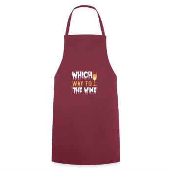 Which Way to the Wine - Kochschürze - Bordeaux - Vorne - AI Model Male 185 dark (185cm)