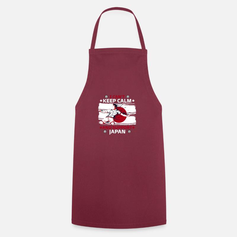 keep calm and support japan - Cooking Apron - bordeaux