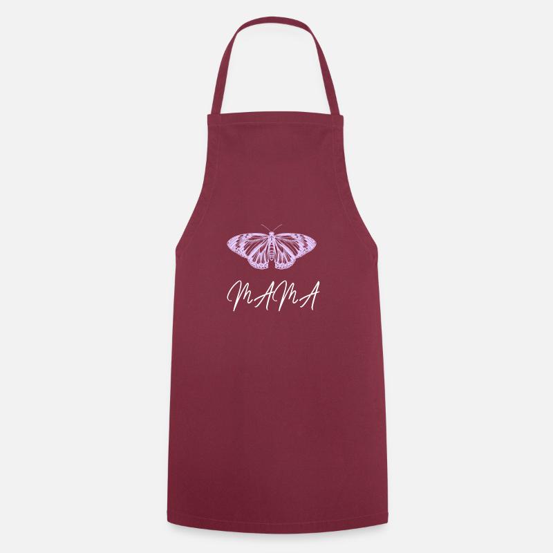 Maman Papillon - Tablier de cuisine - bordeaux