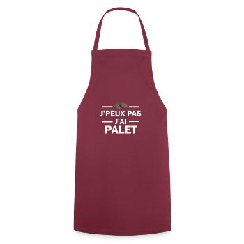 je peux pas j'ai palet - Tablier de cuisine - bordeaux - Devant - AI Model Male 185 dark (185cm)