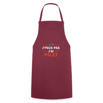 je peux pas j'ai palet - Tablier de cuisine - bordeaux - Devant - AI Model Male 185 dark (185cm)