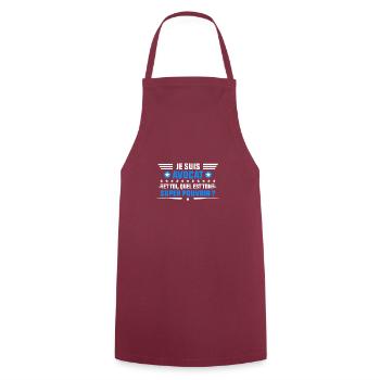 je suis avocat idée cadeau avocat - Tablier de cuisine - bordeaux - Devant - AI Model Male 185 dark (185cm)