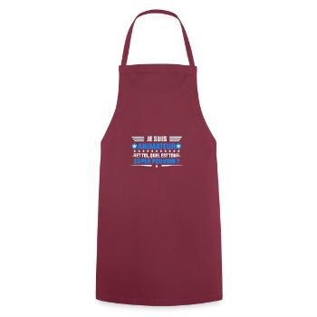 je suis Animateur idée cadeau animateur - Tablier de cuisine - bordeaux - Devant - AI Model Male 185 dark (185cm)