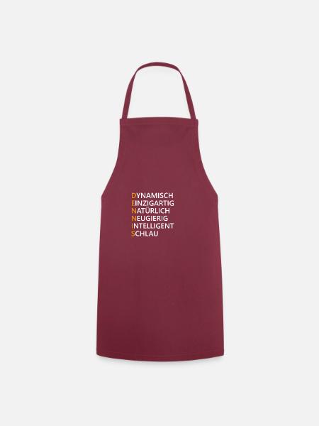 Dennis Name Geschenk - Kochschürze - Bordeaux