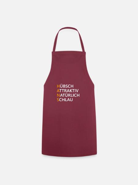 Hans Name Geschenk - Kochschürze - Bordeaux