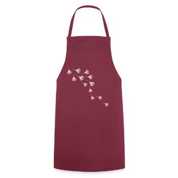 Vague de ginko - Tablier de cuisine - bordeaux - Devant - AI Model Male 185 dark (185cm)