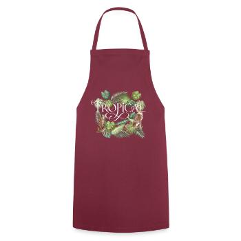 Tropical Summer - Cooking Apron - bordeaux - Front - AI Model Male 185 dark (185cm)