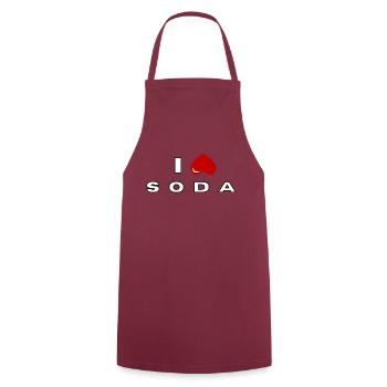 I hate Soda - Cooking Apron - bordeaux - Front - AI Model Male 185 dark (185cm)