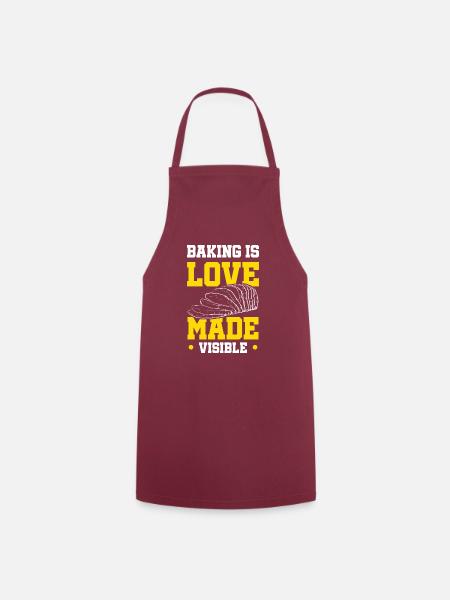 Baking is Love - Kochschürze - Bordeaux